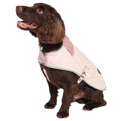 Barbour Paw-Quilted Dog Coat in Rose Pink