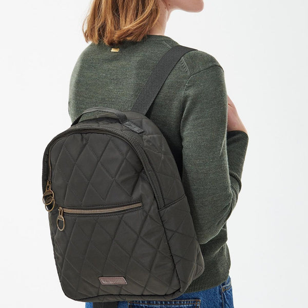 barbour laptop backpack Barbour Quilted Backpack in Olive – Sinclairs Online
