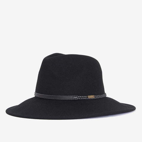 Barbour Women's Tack Fedora Hat in Black