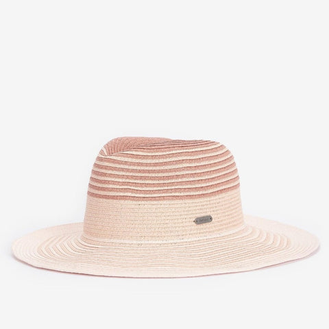 Barbour Adria Fedora Summer Hat Primrose Pink Size Large