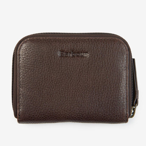 Barbour Laire Leather Purse in Dark Brown