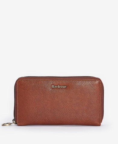 Barbour Laire Leather Purse in Dark Brown
