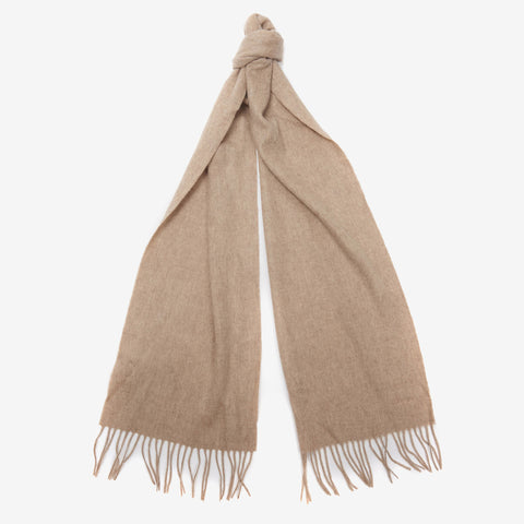 Barbour Lambswool Woven Scarf in Oatmeal
