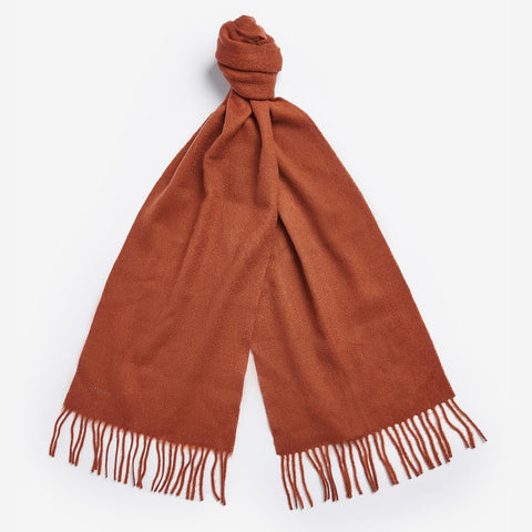 Barbour Lambswool Woven Scarf in Warm Ginger