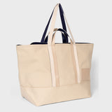 Paul Smith - Reversible Cotton Tote Bag in Ecru/Navy