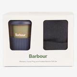 Barbour Men's Tartan Travel Mug Set in Navy/Classic Tartan