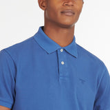 Barbour Men's Washed-Out Sports Polo Shirt in Marine Blue