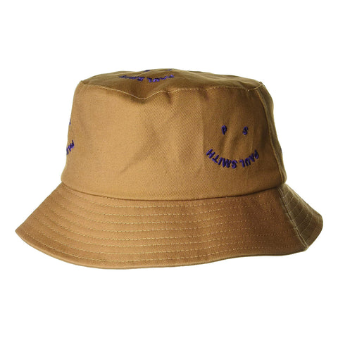 Paul Smith - Men's Hat PS Happy Bucket Hat in Hazelnut