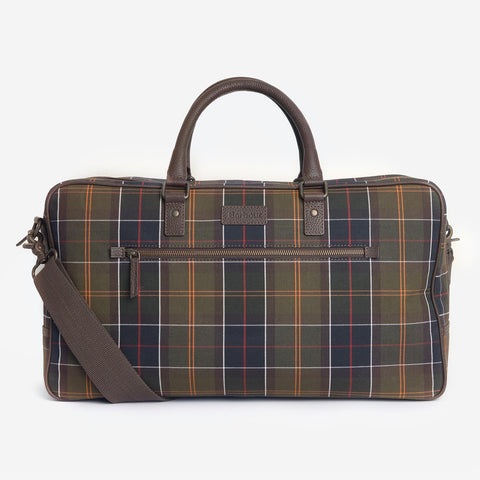 Barbour Tartan and Leather Holdall in Classic Tartan
