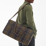 Barbour Tartan and Leather Holdall in Classic Tartan