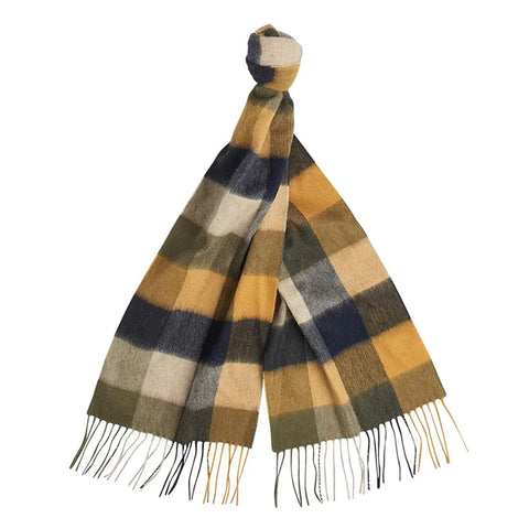 Barbour Large Tattersall Scarf in Forest Mist