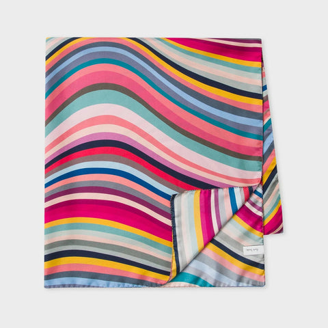 Paul Smith - Women's Square Swirl Print Silk Scarf
