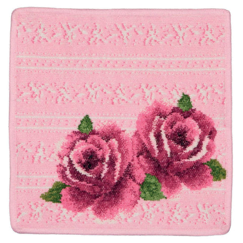 Feiler Dirndl Rose Washcloth - Pink