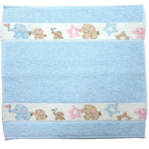 Feiler Tara Border Baby Washcloth - Blue