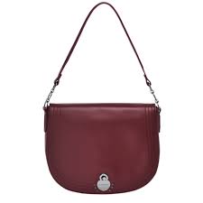 Longchamp - Cavalcade Hobo Shoulder Bag in Garnet Red