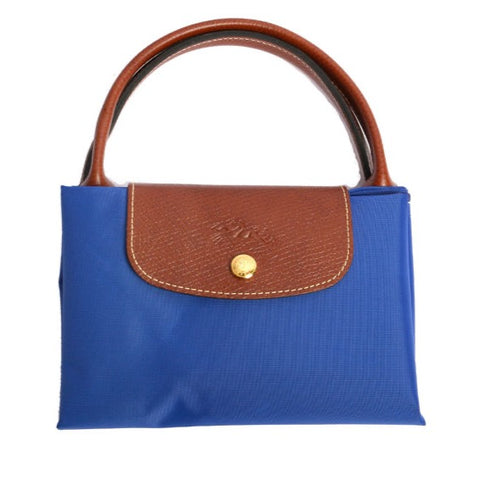 Longchamp - Le Pliage Top Handle M Bag in Blue