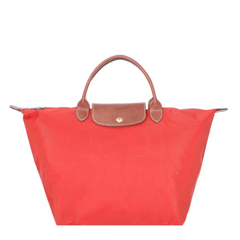 Longchamp - Le Pliage Top Handle M Bag in Burnt Red