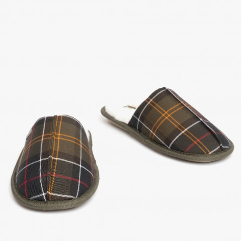 Barbour Women's Maddie Recycled Mule Slippers in Classic Tartan