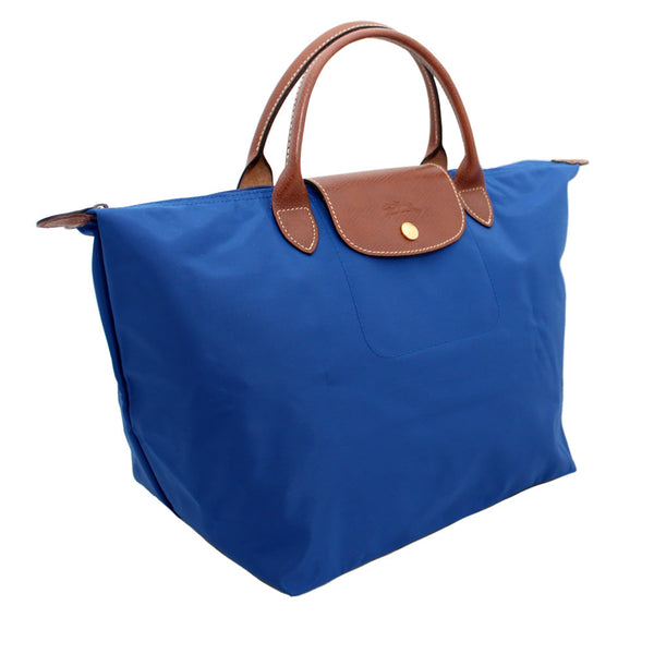 Longchamp - Le Pliage Top Handle M Bag in Blue – Sinclairs Online