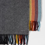 Paul Smith - Men's Stripe Blanket Scarf in Grey