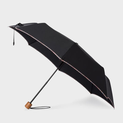 Paul Smith - Telescopic Umbrella with Signature Stripe Trim
