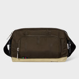 Paul Smith - Men's Recyled Polyester Quilted Cross Body Bag in Khaki