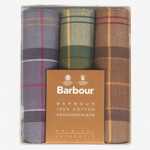 Barbour Handkerchief Gift Box Set in Tartan Assortment 2