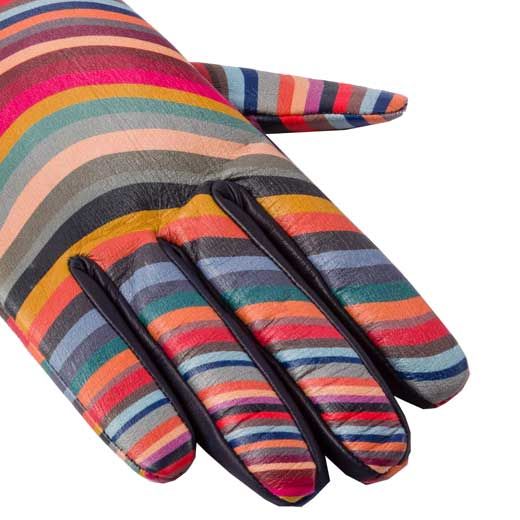 Paul Smith Women s Swirl Print Leather Gloves