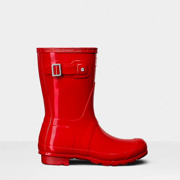 short gloss hunter boots