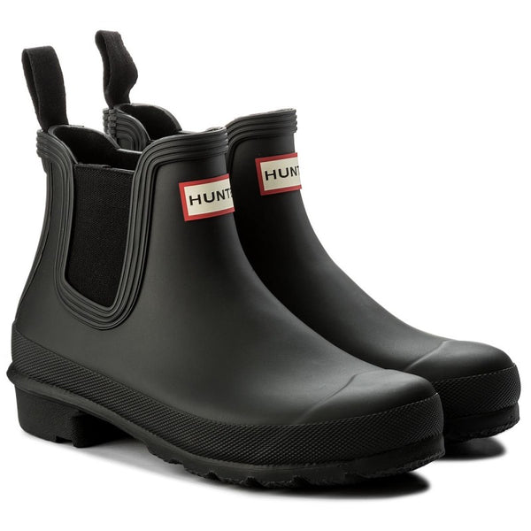 Black hunter chelsea outlet boots