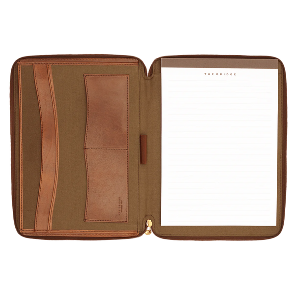 The Bridge - Story Uomo Conference Pad/Document Organiser in Brown