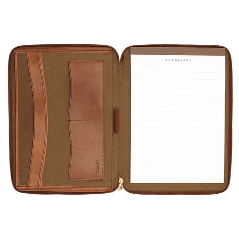 The Bridge - Story Uomo Conference Pad/Document Organiser in Brown