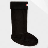 Hunter Recycled Fleece Cuff Tall Boot Socks in Black