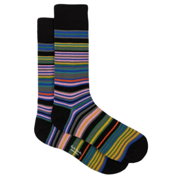 Paul Smith - Men's  Hawkins Stripe Socks in Black