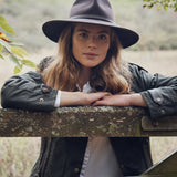 Barbour Women's Tack Fedora Hat in Chocolate