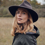 Barbour Women's Tack Fedora Hat in Chocolate