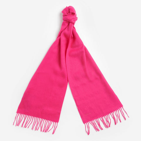 Barbour Lambswool Scarf in Pink Dahlia