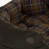 Barbour Wax Cotton Dog Bed in Classic Tartan 35in