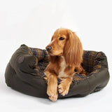 Barbour Wax Cotton Dog Bed in Classic Tartan 35in