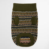 Barbour Fair Isle Dog Jumper in Olive
