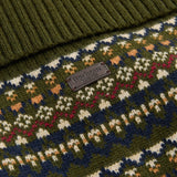 Barbour Fair Isle Dog Jumper in Olive