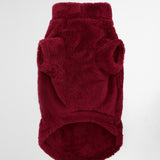 Barbour Brindle Fleece Dog Jumper in Red