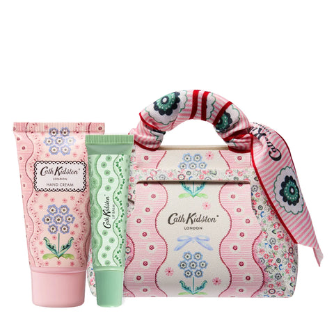 Heathcote & Ivory Woven Flowers Mini Hand & Lip Bag