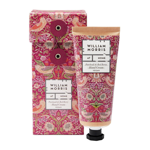 Heathcote & Ivory William Morris Strawberry Thief Patchouli & Red Berry Hand Cream