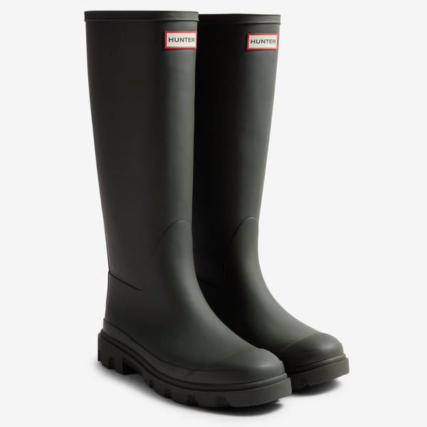 Hunter Women's Downpour Tall Boot in Dark Olive