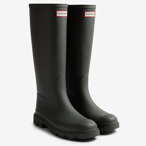 Hunter Women's Downpour Tall Boot in Dark Olive