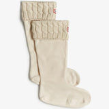Hunter Recycled 6 Stitch Cable Cuff Tall Boot Socks in Hunter White