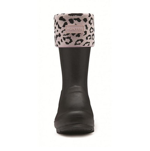 Hunter Original Kids Snow Leopard Cuff Socks in Haze Pink