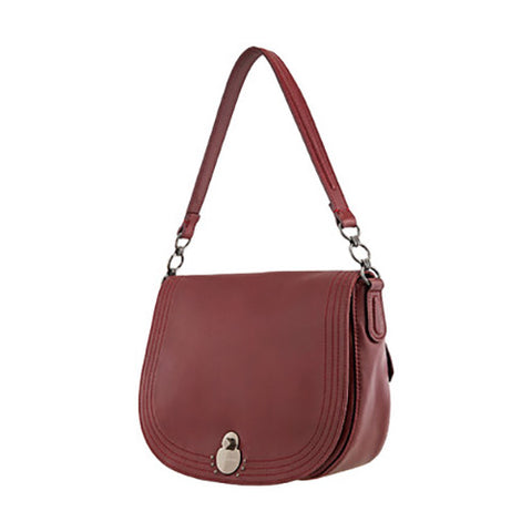 Longchamp Cavalcade Hobo Shoulder Bag in Garnet Red