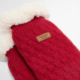 Barbour Women's Cable Knit Lounge Socks in Red